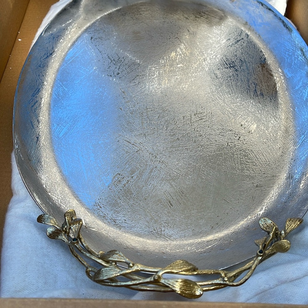 Michael Aram Large Mistletoe Oval Tray